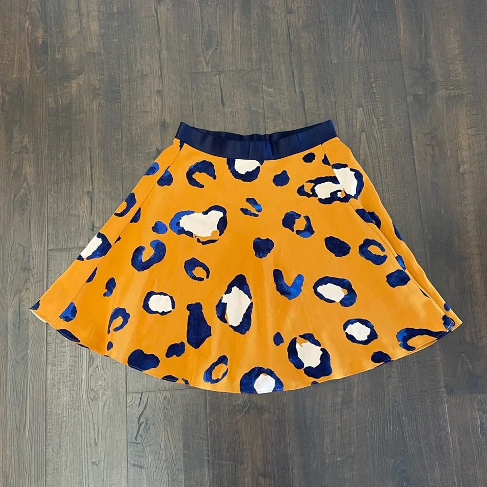 3.1 Phillip Lim for Target Skirt Leopard Yellow Blue Women’s - Picture 1 of 5
